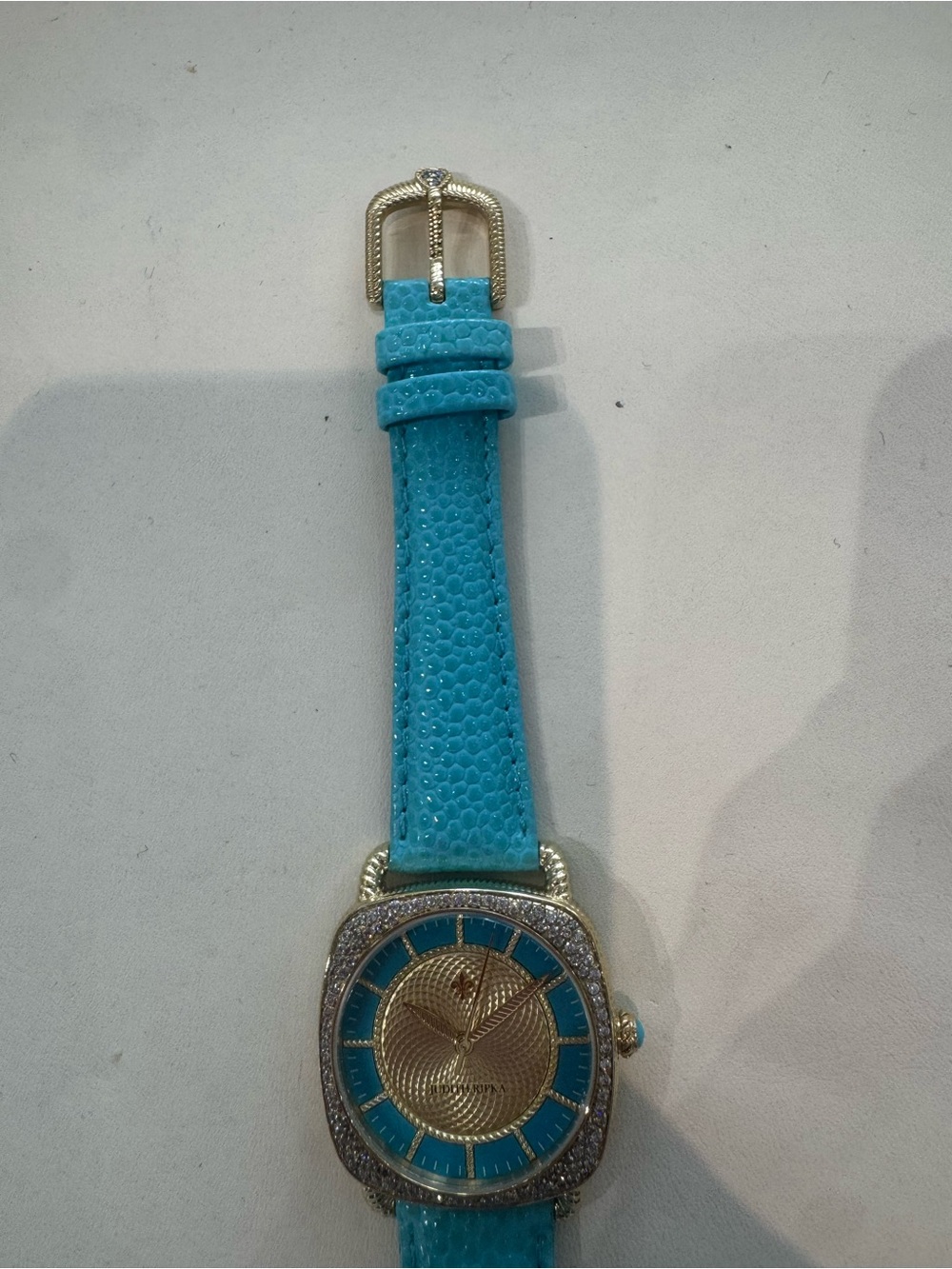 New Judith Ripka Sleeping Beauty Turquoise Watch